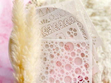 Stencil Sheet for Polymer Clay and Scrapbooking, 13x13x0.01cm